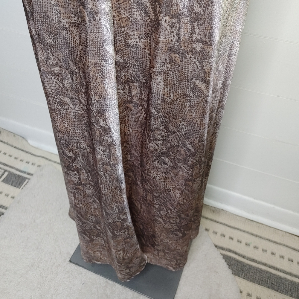 La Senza snakeskin printed satin maxi slip dress size M - Picture 8 of 11